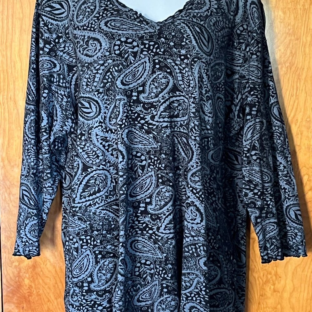 FRESH PRODUCE navy and black shirt - 2X - Picture 2 of 8